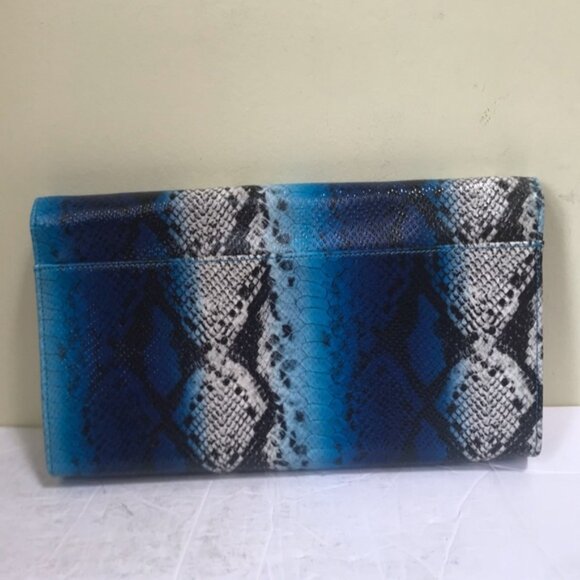 Roccobarocco NEW Clutch Bag Animal Snake Print Large Shoulder Purse Logo Vegan - Picture 3 of 16